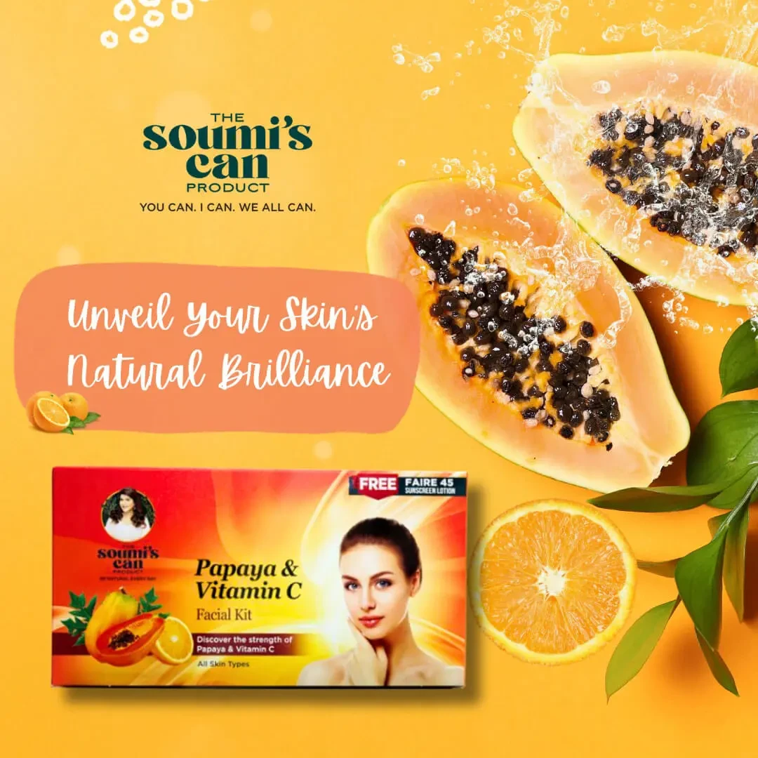 Papaya & Vitamin C Facial Kit | The Soumi’s Can Product